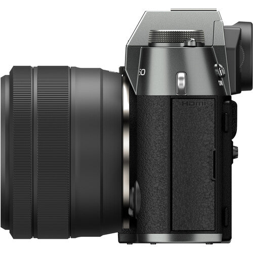 Fujifilm X-T50 Body with XC 15-45mm F/3.5-5.6 Lens (Charcoal Silver)