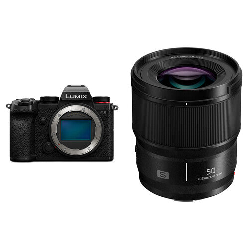 Panasonic Lumix DC-S5 Mirrorless Digital Camera with 20-60mm F3.5-5.6 Lens + Lumix S 50 f1.8 (S-S50)