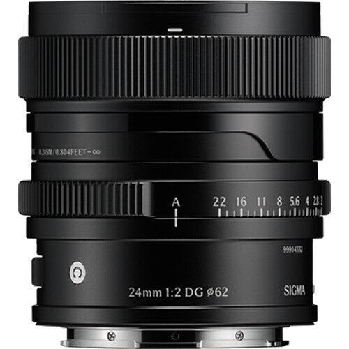 Sigma 24mm F2 DG Contemporary Lens (Black, Sony E)